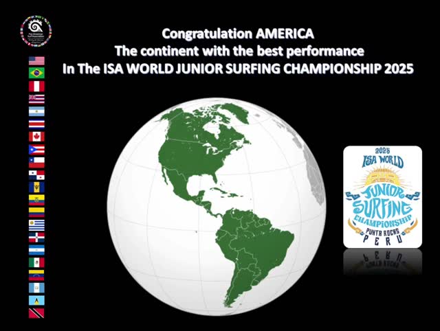 ¡FELICITACIONES AMERICA!: Una vez más se demuestra su poder en el Surf mundial al ocupar cuatro plazas en el top ten de ISA WORLD JUNIOR SURFING CHAMPIONSHIP.

Este campeonato Mundial Junior se celebró en el extraordinario Centro de Alto Rendimiento de Punta Rocas Peru en donde USA @usasurfing se llevó la medalla de plata por equipos, Brasil @cbsurfoficial la medalla de Bronce, Peru @fentasurfperu el pais sede la de Cobre y Hawaii @hawaiisurfteam ocupó la 6ta posición. 

En cuanto a los resultados individuales en la Sub 16 Femenino se lleva la medalla de Oro Bailey Turner @baileyturner_hb de USA, la medalla de plata la local peruana Catalina Zariquiey @catalinazariquiey , y la medalla de cobre la hawaiana Zoey Kaina zoeykaina

En Sub 16 masculino, subcampeón mundial, medalla de Plata para el argentino Thiago Passeri @thiagopasseri1, y medalla de Cobre para el brasilero Pablo Gabriel @pablogabriel_cf .

En el Sub 18 masculino: subcampeón mundial y medalla de plata para el hawaiano Jacob Turner @jacobturner2007 y medalla de bronce para el tambien hawaiano Tiger Abudo @tigerabudo

Karin Sierralta, Presidente de PASA nos comenta: ¨ Felicitamos a las 22 naciones de America que participaron en este evento record de inscriptos y donde una vez más nuestro continente no solo es sede, sino que sigue liderando el ranking de resultados por equipos sobre los demas continentes.
Agradezco a la FENTA @fentasurfperu al IPD @ipd.peru por organizar este importante evento, semillero del surfing mundial ¨
Fotos: ISA @isasurfing